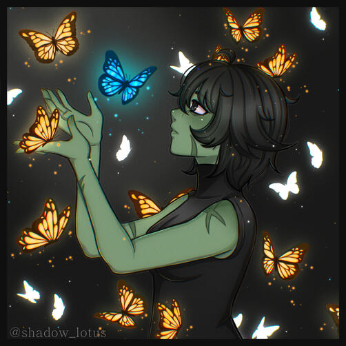 Zombie OC Art for littleledecky on Discord